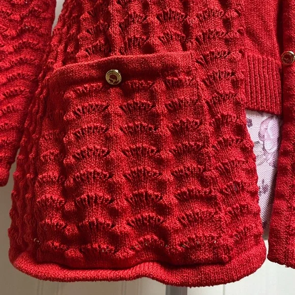 ST. JOHN Twin Set Sweater Set Cardigan and Matching Shell - Picture 16 of 16